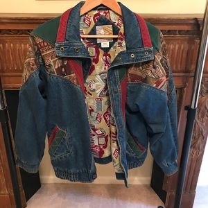 Denim jacket with fleece lining